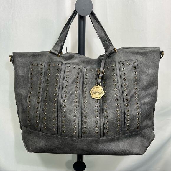 Hayden Harnett Grey Tote Satchel Handbag - Picture 9 of 14